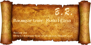 Baumgartner Rudolfina névjegykártya